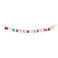 Melrose International Melrose International 80743DS 7 ft. Polyester Merry Christmas Garland; Multicolor - Set of 2 80743